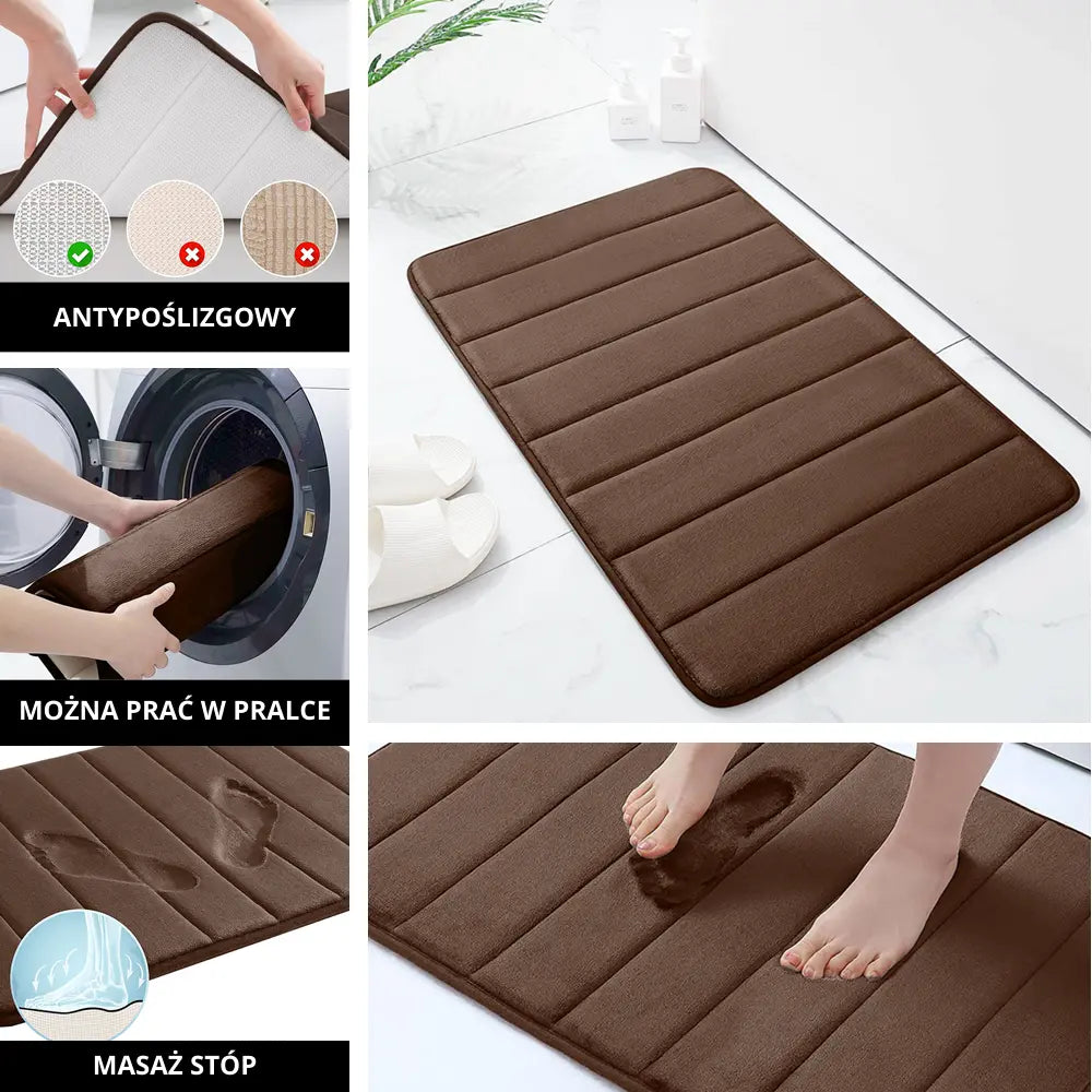 ZESTAW 3 CHŁONNYCH I SZYBKOSCHNĄCYCH MAT DO KĄPIELI - KUP 2 OTRZYMAJ 3 ANA 1