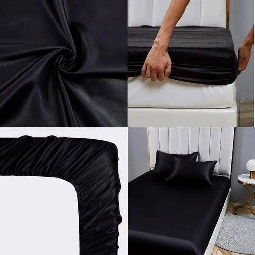 Zestaw z 2 Jedwabna Pościel (2x prześcieradło + 4x jedwabne poszewki GRATIS) | SILKYFIT Matheus