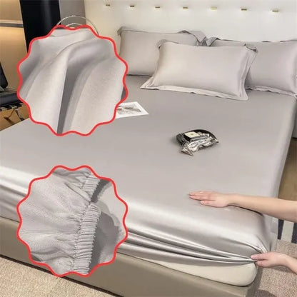Zestaw z 2 Jedwabna Pościel (2x prześcieradło + 4x jedwabne poszewki GRATIS) | SILKYFIT Matheus